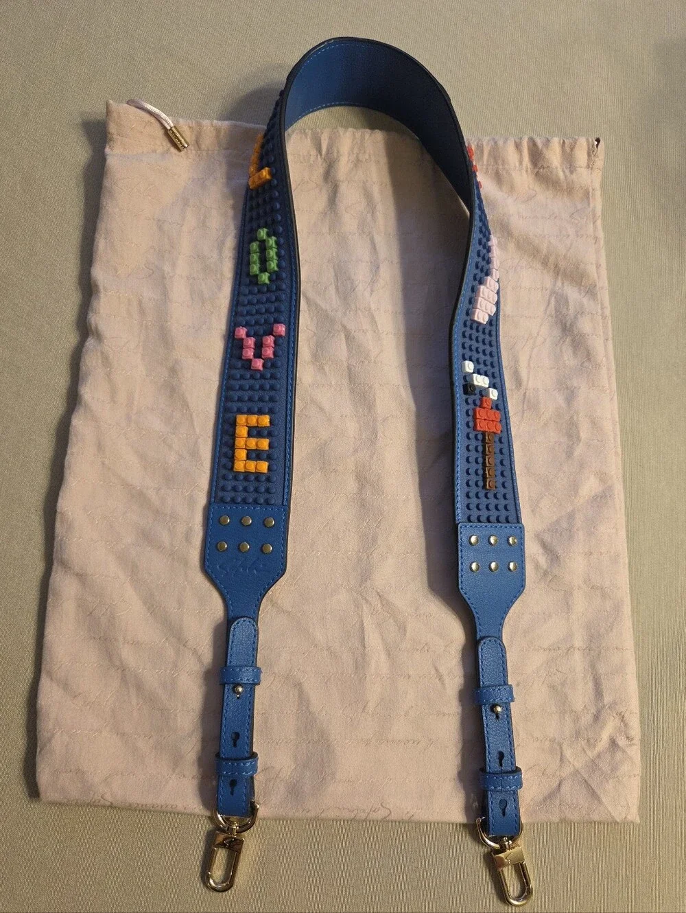 Satchi Miguel x ALULU Italian Leather Pixel Series Crossbody Bag UNIQUE rare